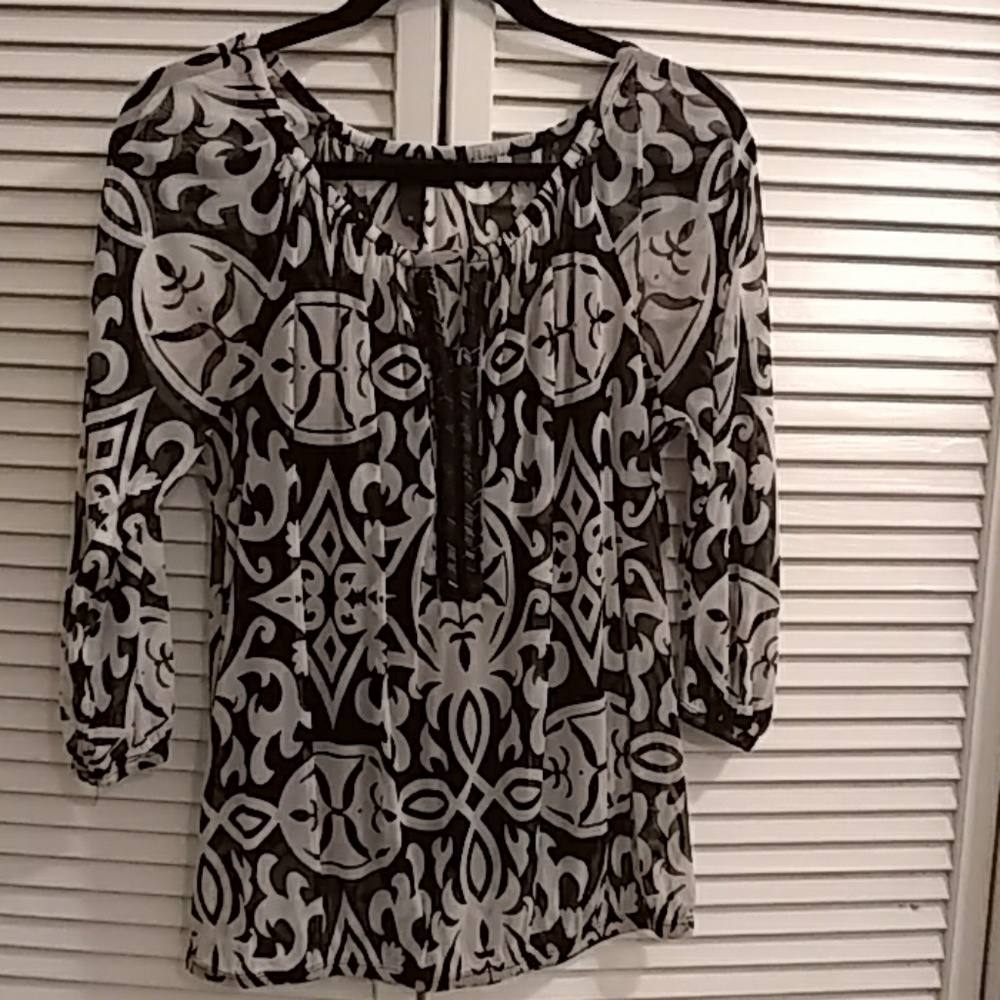 Ladies inc size medium embellished black and white